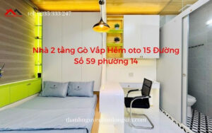 Bán Nhà 2 Tầng Gò Vấp Hẻm Oto 15 Đường Số 59 phường 14 DT 3.5x9 Giá 3.9 Tỷ