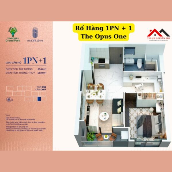 Rổ Hàng Căn Hộ 1PN + The Opus One