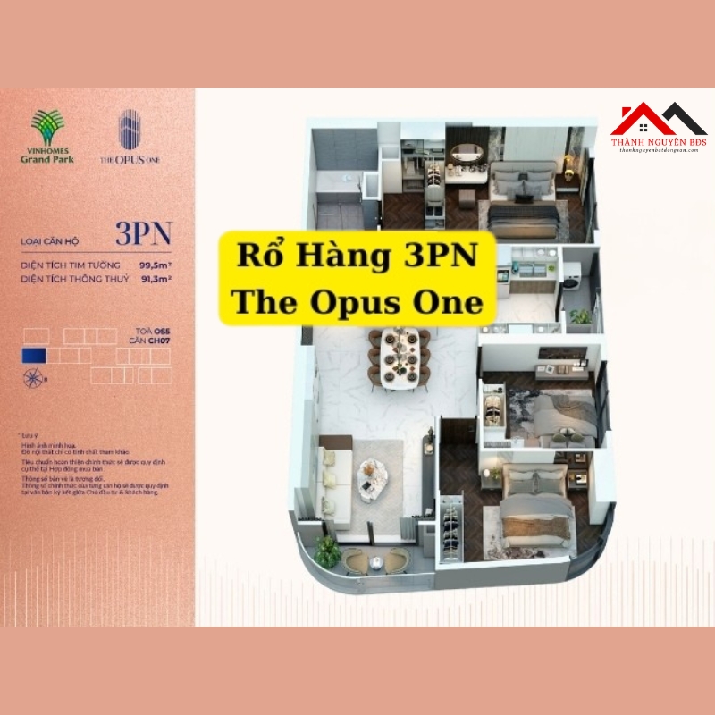 Rổ Hàng Căn Hộ 3PN The Opus One