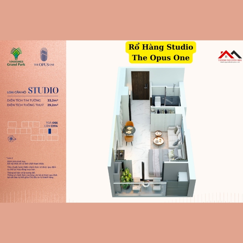 Rổ Hàng Căn Hộ Studio The Opus One