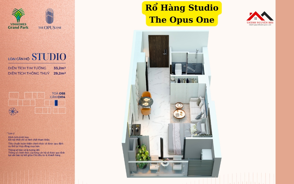 Căn Hộ Studio The Opus One