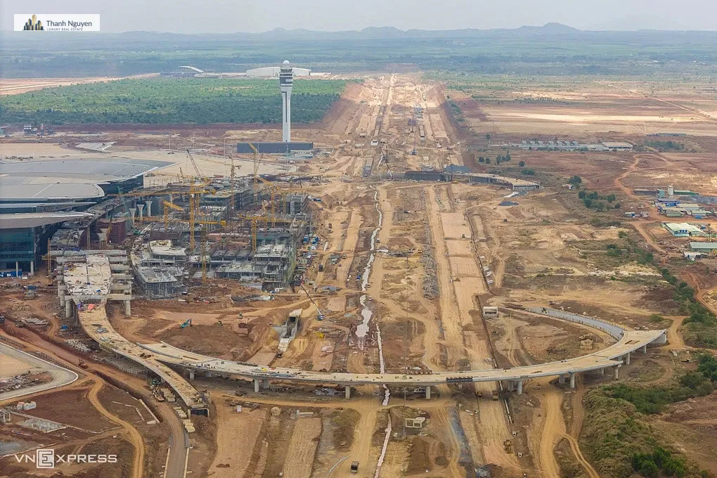 Công trường sân bay Long Thành, Đồng Nai, tháng 3/2026. Ảnh: Quỳnh Trần