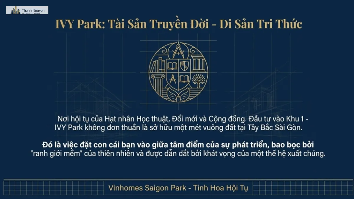 IVY Park Tài sản truyền đời - Di sản tri thức - Vinhomes Sài Gòn Park