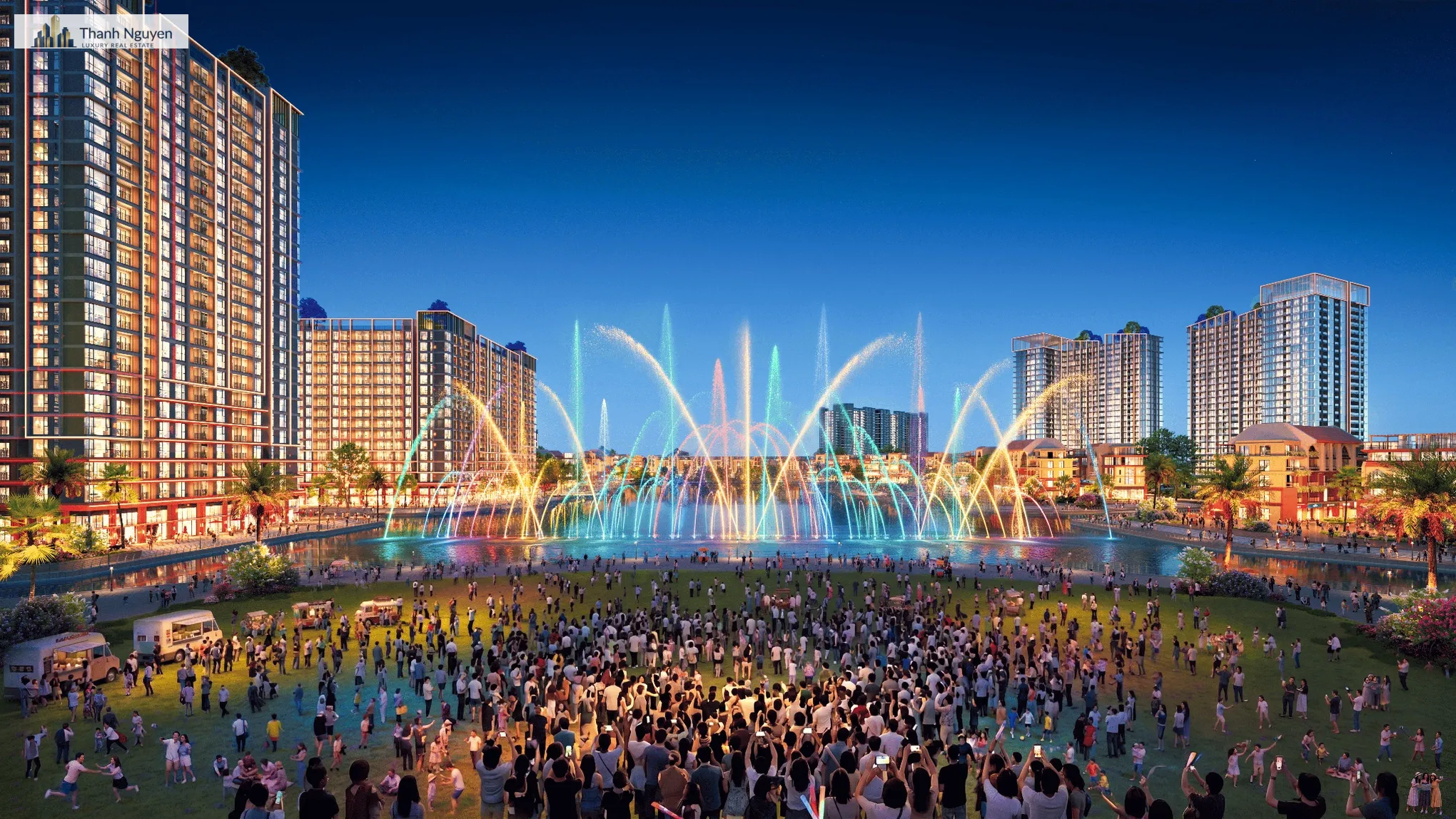 Charmora City: Sân Khấu Nước 7,3 Ha Nâng Tầm Kinh Tế Đêm Nha Trang 2 Sân khấu nước 7,3 ha tại Festival Island là nơi diễn ra các show nghệ thuật và loạt pháo hoa hằng đêm. Ảnh: Sun Group