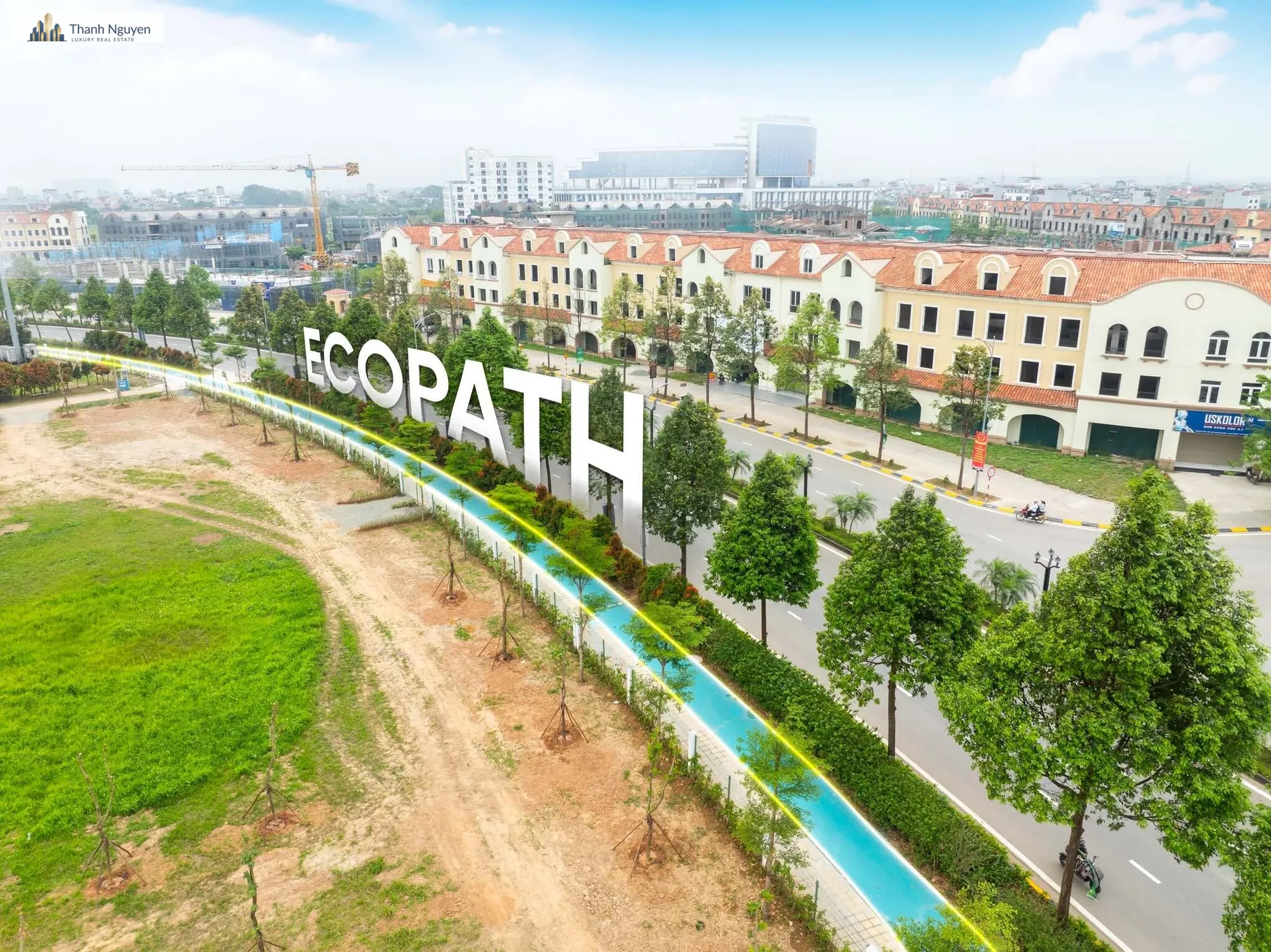 Vista Nam An Khánh: Hoàn thiện tiện ích sức khỏe, kiến tạo không gian sống xanh 2 Tuyến đường Ecopath đã hoàn thiện và đưa vào vận hành. Ảnh: SJ Group