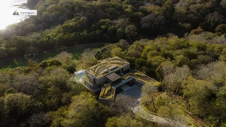Biệt Thự Mái Xanh 1600m2 Sườn Đồi Papagayo: Kiến Trúc Bền Vững 2 Biệt thự 1.600 m2 trên sườn đồi với lớp mái phủ cây xanh