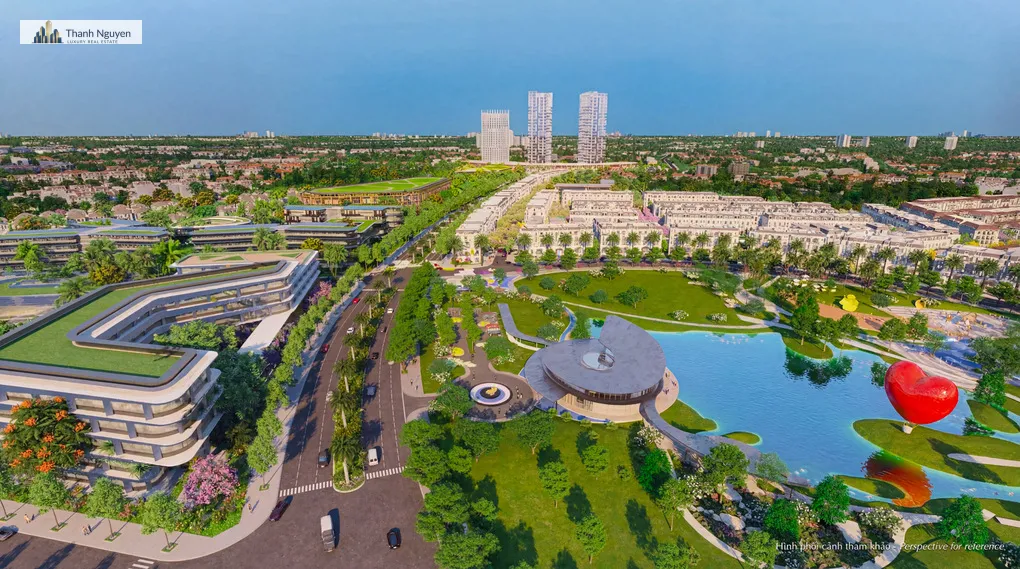Phú Mỹ Hưng Khởi Công Cụm Trường Học Lớn tại Hồng Hạc City 2 Phối cảnh Hồng Hạc City nhìn từ công viên điểm đến Temporary Central Park và cụm trường học đang được triển khai. Ảnh: Phú Mỹ Hưng