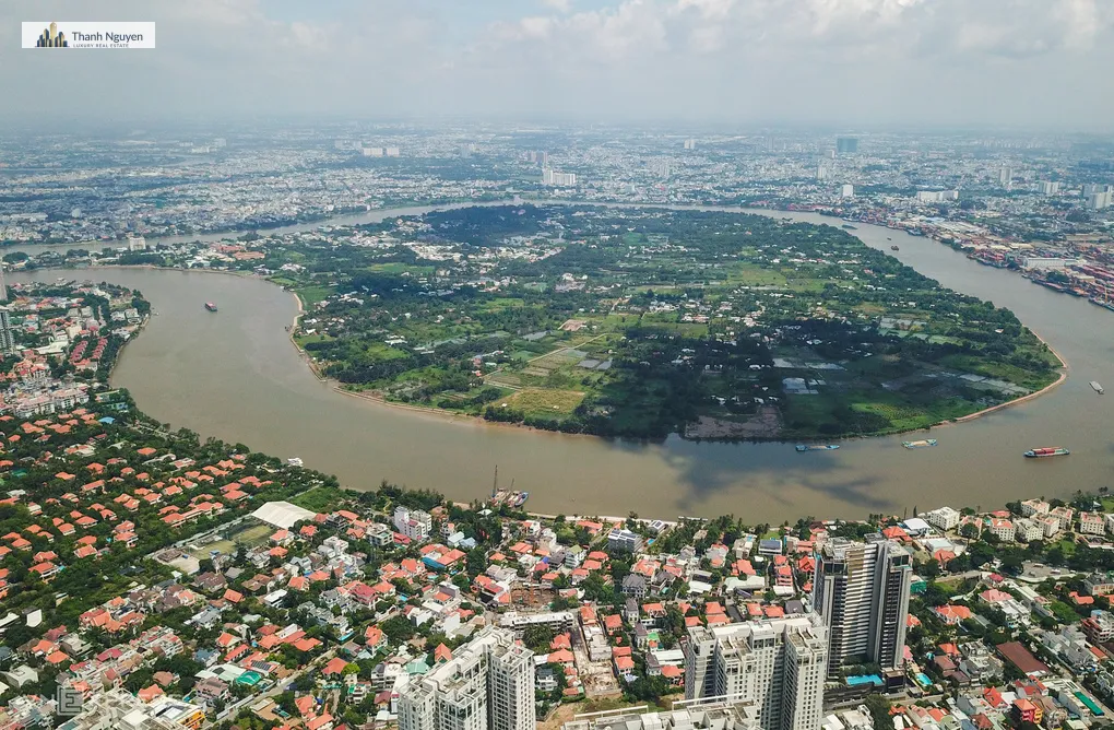 Siêu Dự Án Bình Quới - Thanh Đa: Gần 6.000 Căn Nhà Ở Xã Hội 2 Toàn cảnh bán đảo Thanh Đa nhìn từ khu Thảo Điền, TP HCM. Quỳnh Trần