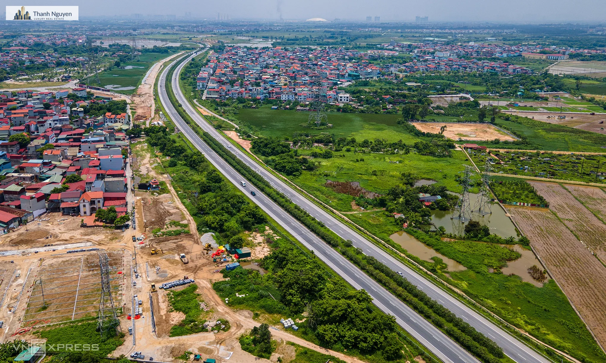 Khu vực xã Thư Lâm - một trong hai xã thí điểm mô hình xã phường xã hội chủ nghĩa tại Hà Nội. Ảnh: Thế Bằng