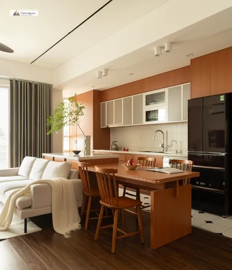 Cải tạo căn hộ 80 m2 xuống cấp thành không gian tối giản, hiện đại