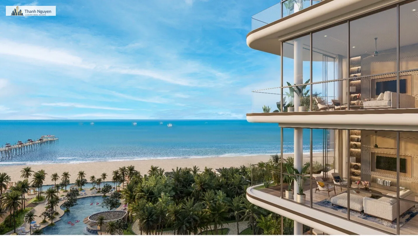 Thiết kế mở giúp mở rộng tầm nhìn hướng biển từ mỗi căn hộ. Ảnh: The Indochine at Meliá Hồ Tràm