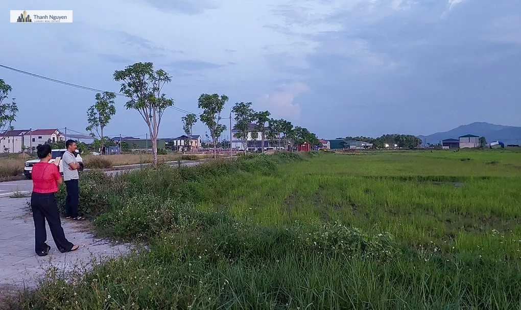 Đấu giá 15 lô đất Hà Tĩnh: Khởi điểm gần 50 tỷ đồng 2 Khu đất đấu giá thuộc vùng Lối Vại, thôn Thạch Vĩnh, xã Toàn Lưu. Ảnh: Hùng Lê