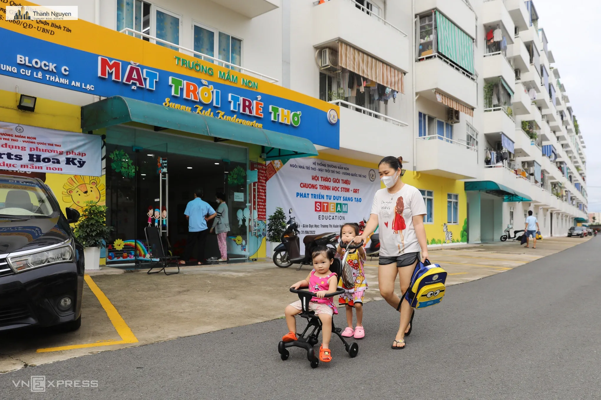 Cuộc sống ở khu nhà ở xã hội Lê Thành An Lạc, phường Bình Tân. Ảnh: Quỳnh Trần