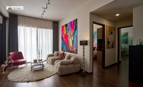 Căn hộ 99m2 Pop Art: Bùng nổ màu sắc tương phản 2 Căn hộ 99 m2 dùng màu sắc tương phản tạo chất Pop Art