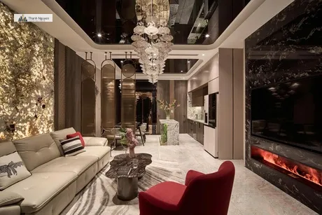 Nhà trong ngõ Đông Tác: Đường cong Modern Luxury, không gian mở 3 Nhà trong ngõ nhỏ đưa đường cong từ mặt tiền vào nội thất
