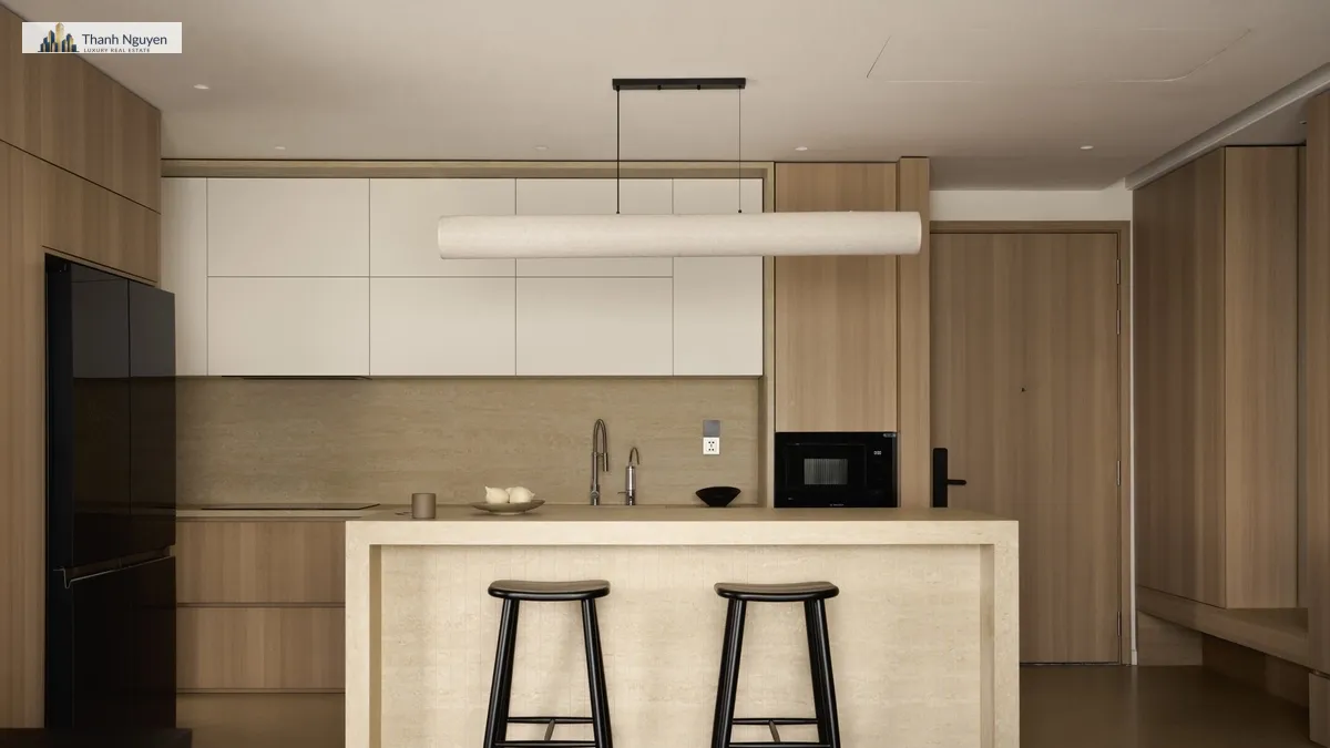 Căn hộ tối giản 125m2 TP.HCM: Nâng tầm hoàn thiện và vật liệu
