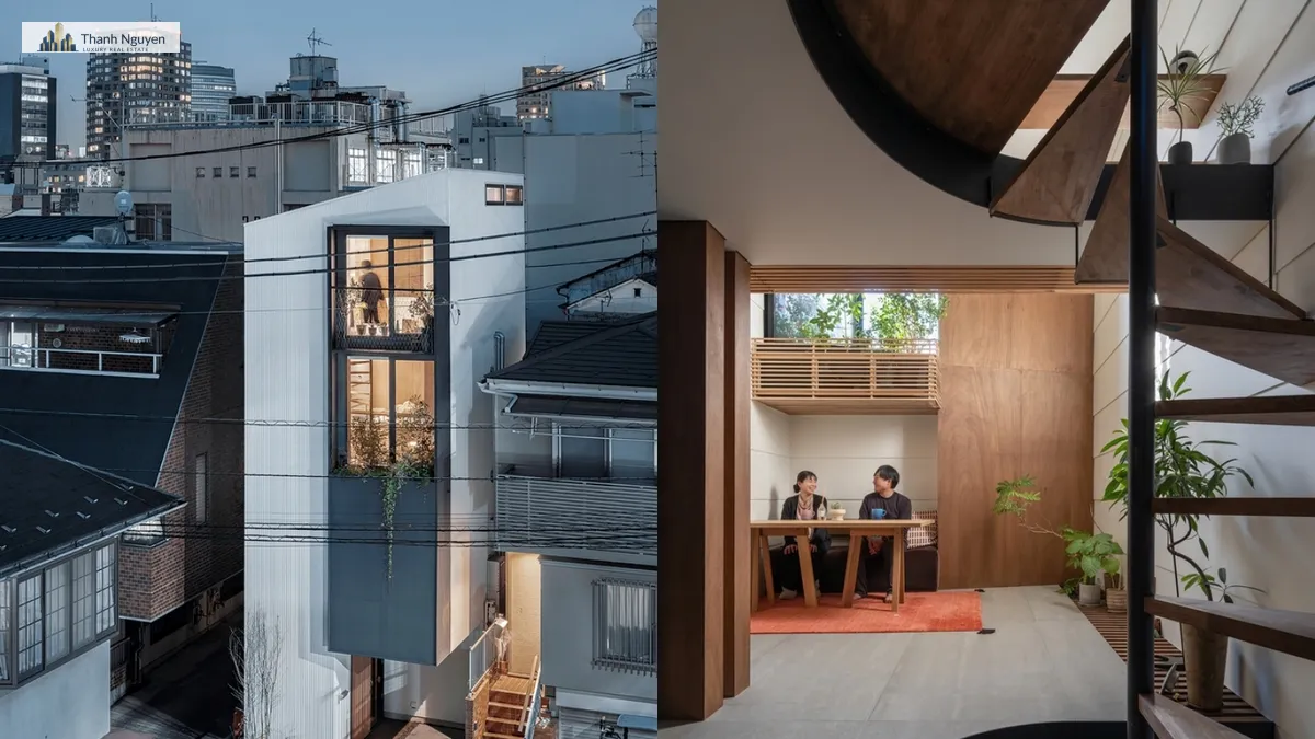 Nhà 60m2 Kagurazaka: Thiết kế thoáng sáng giữa phố chật hẹp